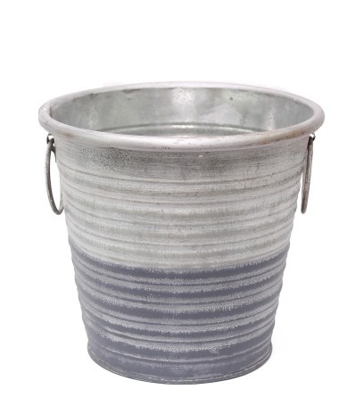 Pot zinc bicolore