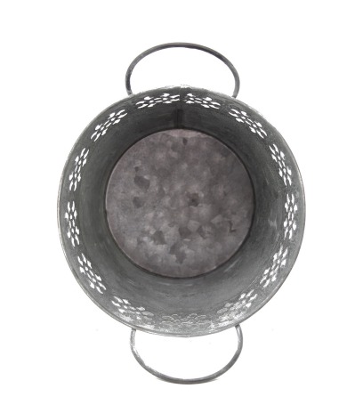 Pot zinc dentelle