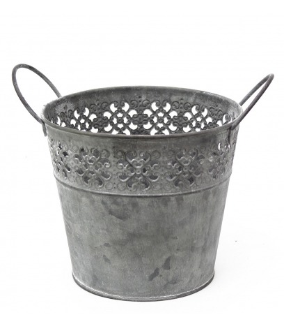 Pot zinc dentelle