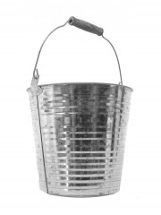 Seau en métal poignée bois