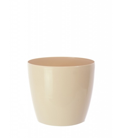Pot rond plastique orange pastel