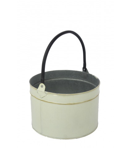 Seau décoratif en zinc