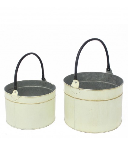 Seau décoratif en zinc
