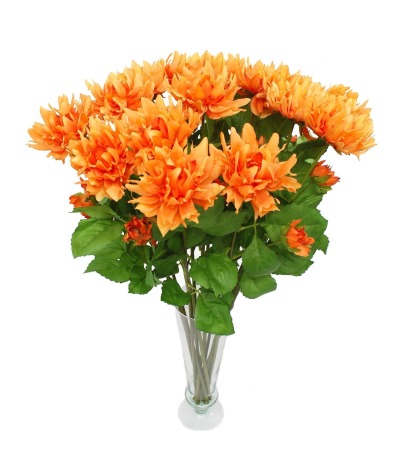 Dahlia orange artificiel