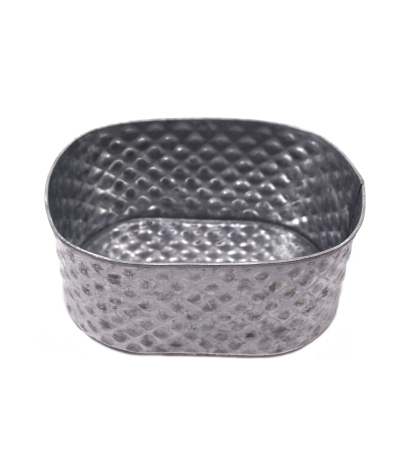 Jardinière texturée en zinc