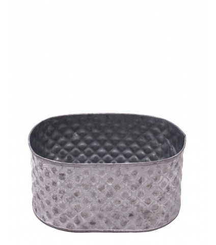 Jardinière texturée en zinc
