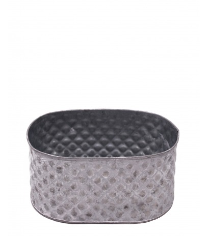 Jardinière texturée en zinc