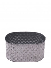 Jardinière texturée en zinc