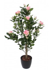 Grand rosier rose artificiel