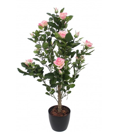 Grand rosier rose artificiel