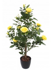 Grand rosier jaune artificiel