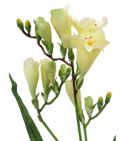 Freesia artificiel jaune vert