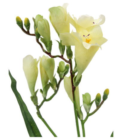 Freesia artificiel jaune vert