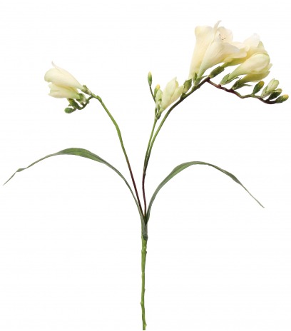 Freesia jaune vert artificiel 60 cm - Fleurs artificielles déco -  Artiplantes