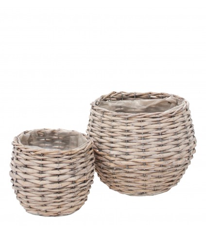 Pot en osier sans anse