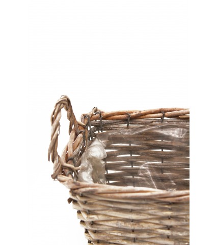 Jardinière tressée en osier