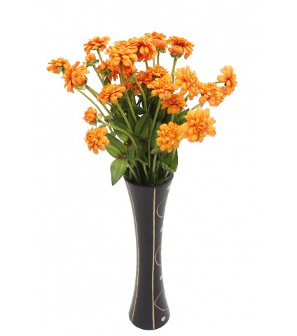 Zinnia artificiel orange