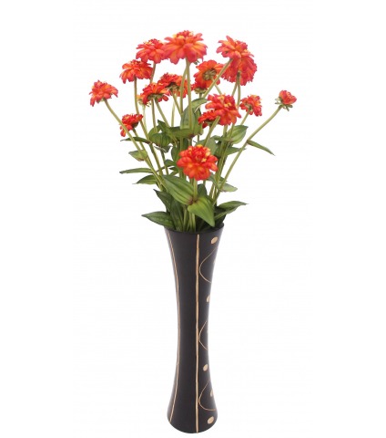 Zinnia artificiel rouge