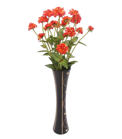 Zinnia artificiel rouge