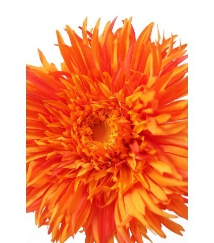 Grand gerbera artificiel orangé