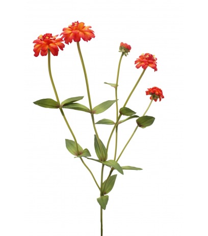 Zinnia artificiel rouge
