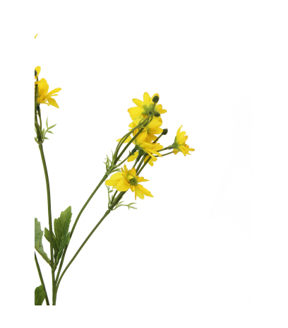 Tige de chrysanthème artificiel jaune