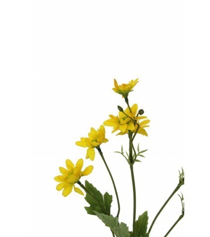 Tige de chrysanthème artificiel jaune