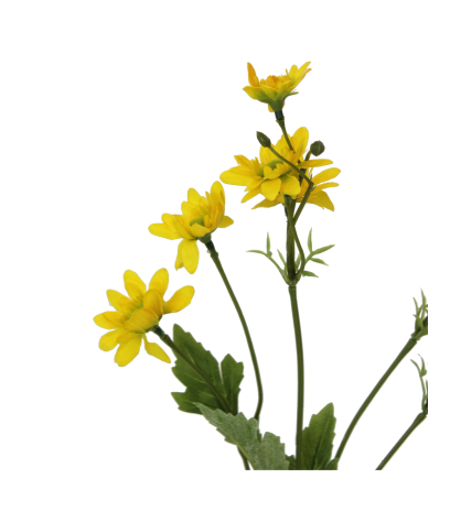 Tige de chrysanthème artificiel jaune