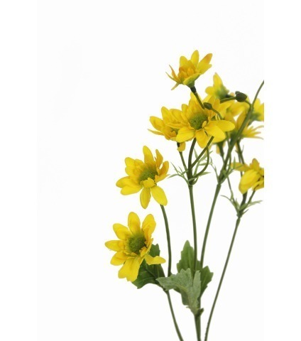 Tige de chrysanthème artificiel jaune