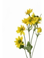 Tige de chrysanthème artificiel jaune