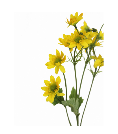 Tige de chrysanthème artificiel jaune