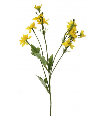 Tige de chrysanthème artificiel jaune