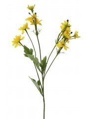 Tige de chrysanthème artificiel jaune 57 cm - Fleurs artificielles  champêtres - Artiplantes