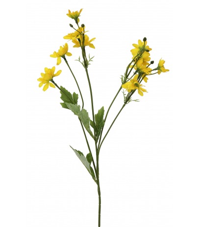 Tige de chrysanthème artificiel jaune