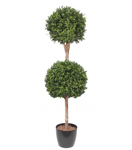 Buis tige artificiel deux boules