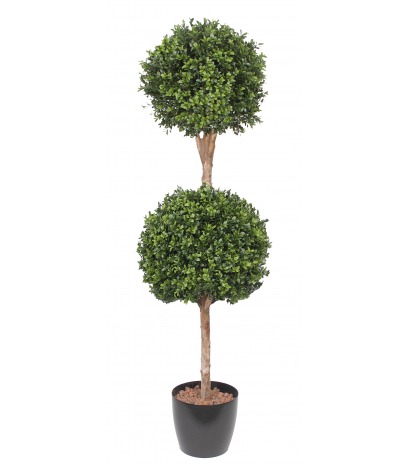 Buis tige artificiel deux boules