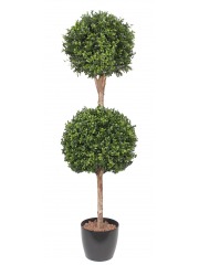 Buis tige artificiel deux boules