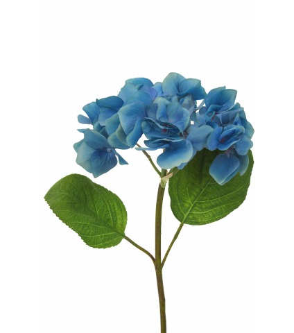 Tige d'hortensia artificielle bleue