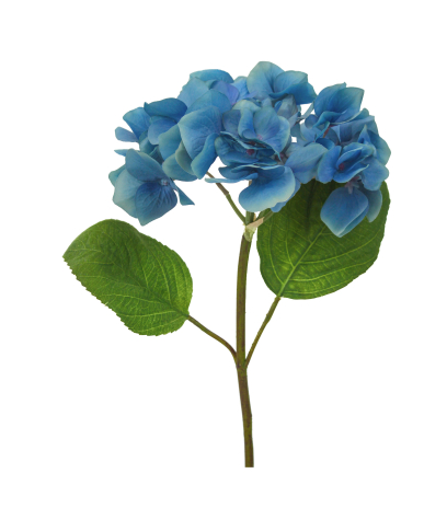 Tige d'hortensia artificielle bleue
