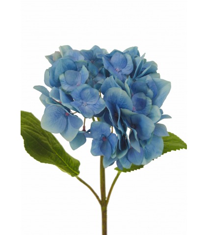 Tige d'hortensia artificielle bleue