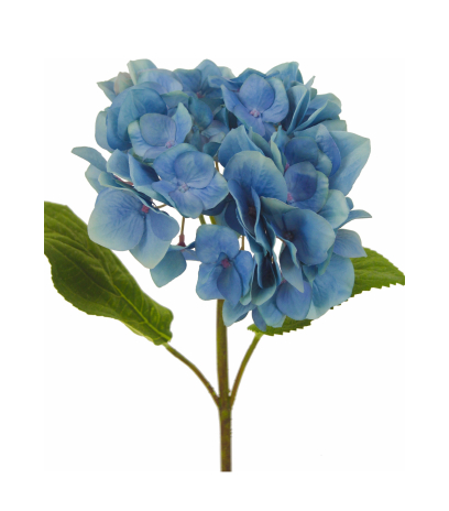 Tige d'hortensia artificielle bleue