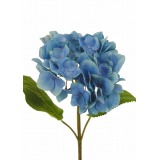 Tige d'hortensia artificielle bleue