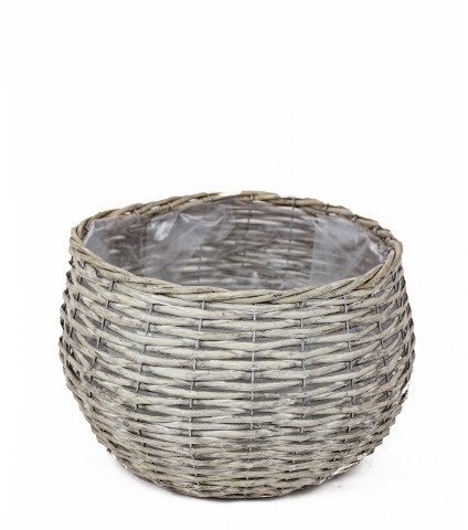 Cache-pot en osier tressé