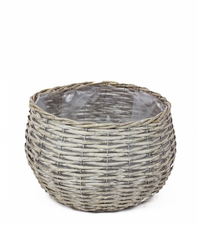 Cache-pot en osier tressé