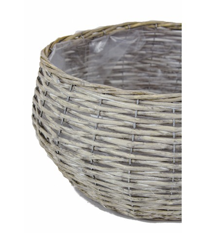 Cache-pot en osier tressé