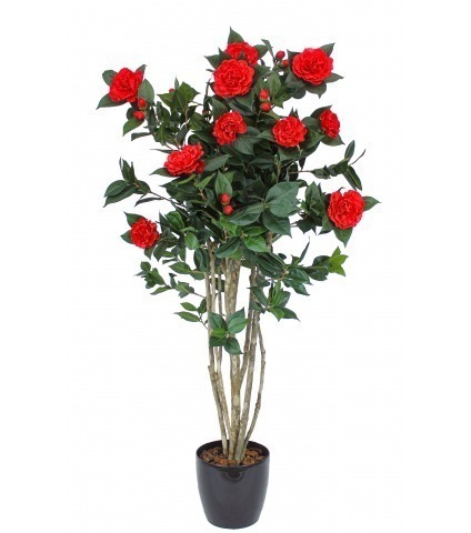 Camélia artificiel rouge