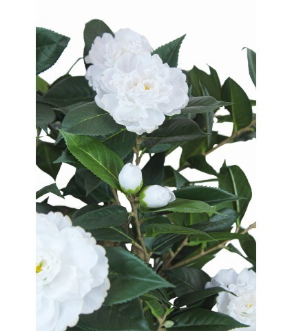 Petit camélia artificiel blanc
