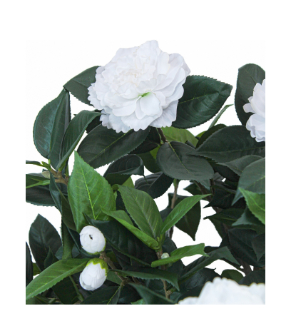 Petit camélia artificiel blanc