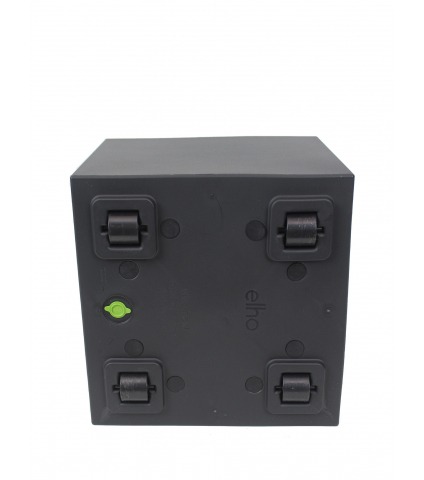 Bac à fleurs noir à roulettes