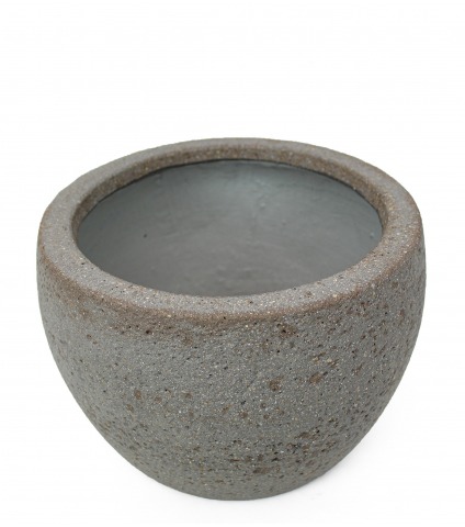 Pot gris en pierre reconstituée